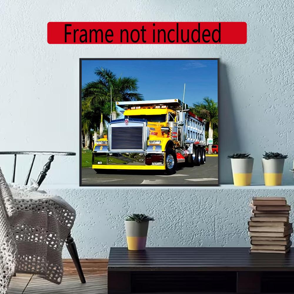 Kenworth 5D Round Diamond Painting Kit Diamond Embroidery Painting Rhinestones Mosaic Frameless Handwork Decoration Arts