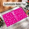 Valentine Love Theme Crystal Velvet Rug Personalized Custom Name Text Soft Floor Mat Home Decor