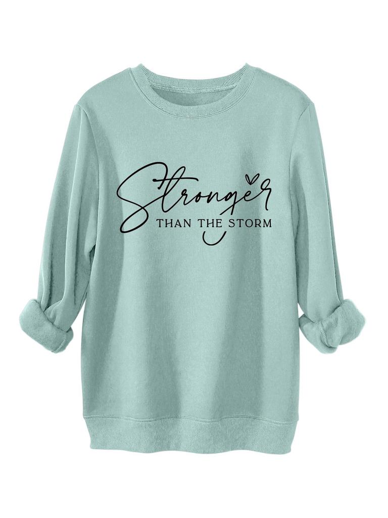 Stronger Than the Storm Women's Plush Hoodie - Thickened Warm Autumn/Winter Style