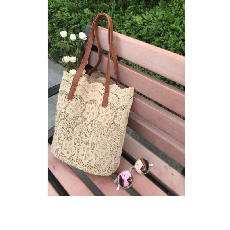 Spring women s bag lace shoulder bag handbag women s shopping large-capacity bucket bag women шампанского