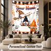 Gnome (234) Theme Custom Tapestry Personalized Custom Name Text Wall Hanging Tapestry Home Decor Background Cloth