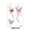 WSC Waterproof Non-Reflective Flower & Butterfly Tattoo Sticker
