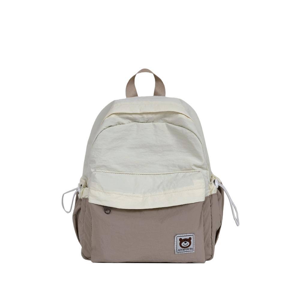 

New primary school school bag, children s spring outing backpack, girls outdoor light travel backpack, large-capacity research bag бежевый
