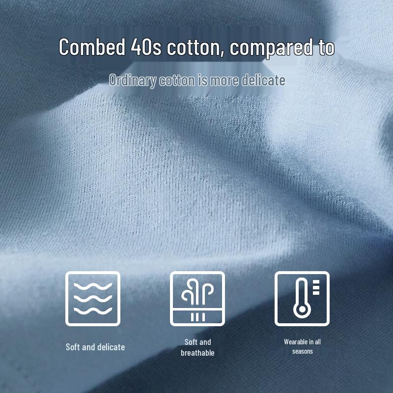 Hengyuanxiang Men's Antibacterial Pure Cotton Boxer Briefs