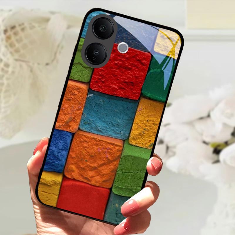 Hartowane Szklane Etui Na Telefon VIVO V60 Lite V60Lite Pokrowiec Fajne Malowany Wilk Lew Odporne Na Wstrząsy Etui Na Vivo V 60 Lite Obudowa Funda