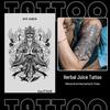 Japanese Traditional Tattoo Waterproof Sticker: Men's Long-lasting Floral Arm Pattern.