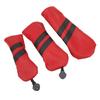 Club Headcover PU Club Covers Wood Fairway Hybrid Rotatable Label 3 Size Club Protector for Sports Outdoor Red