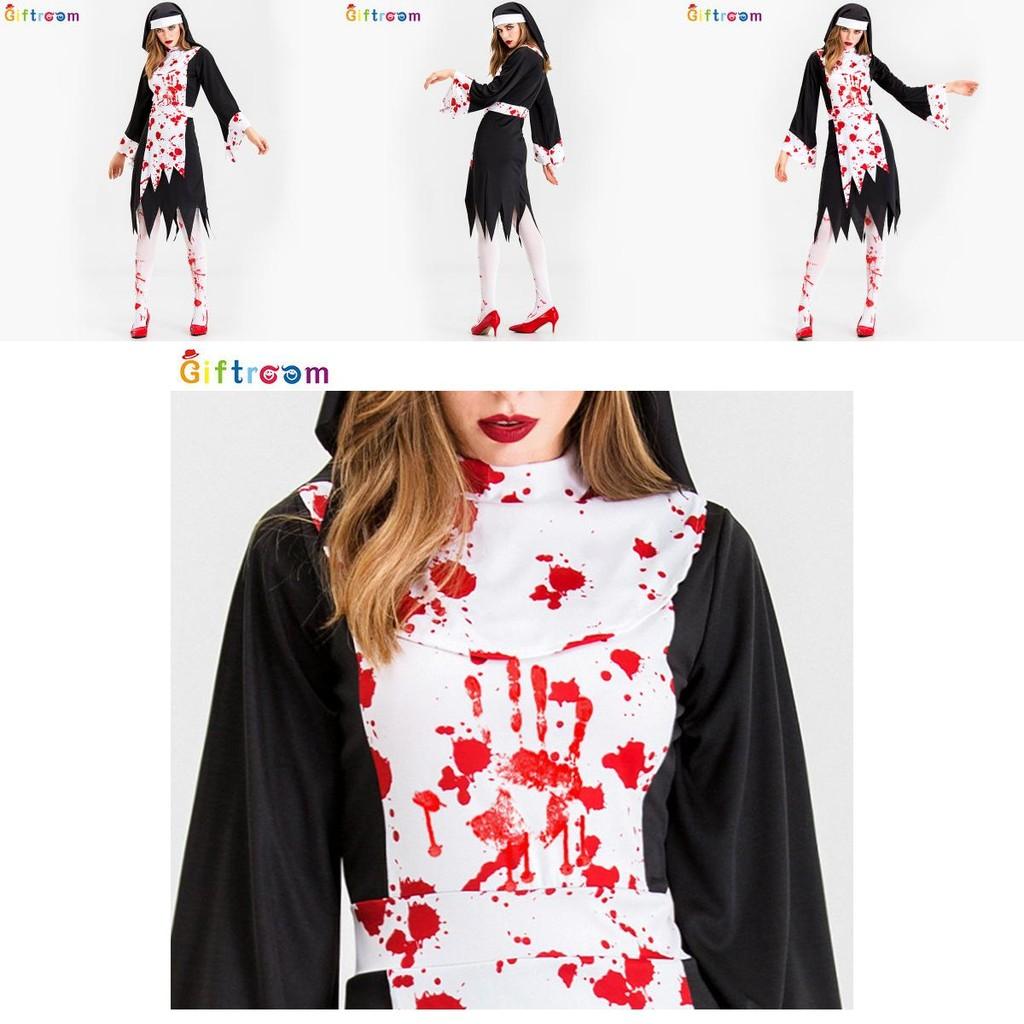 Themed Exquisite Halloween Adult Costume Featuring Devil Blood Witch Design Dress