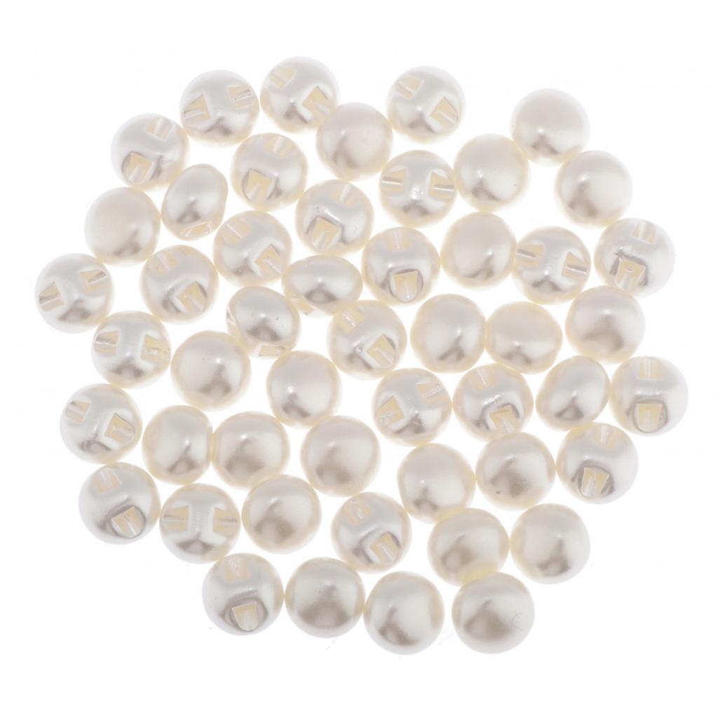 Vita Pärlskankknappar 10mm 11mm DIY Klädsömnads Knappar för Handgjorda Kläder Smycken Scrapbooking