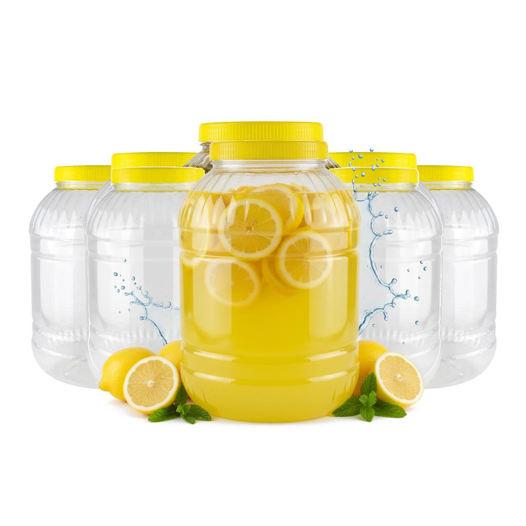 5x Behälter GLAS 5l Kunststoff MULTIFUNKTIONALE Gläser Für Liköre Lebensmittel