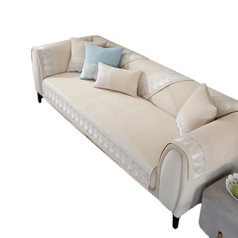 Chenille Sofa Cushion Four Seasons Universal Non-Slip Modern Fabric French Sofa Towel Slipcover Pillow
