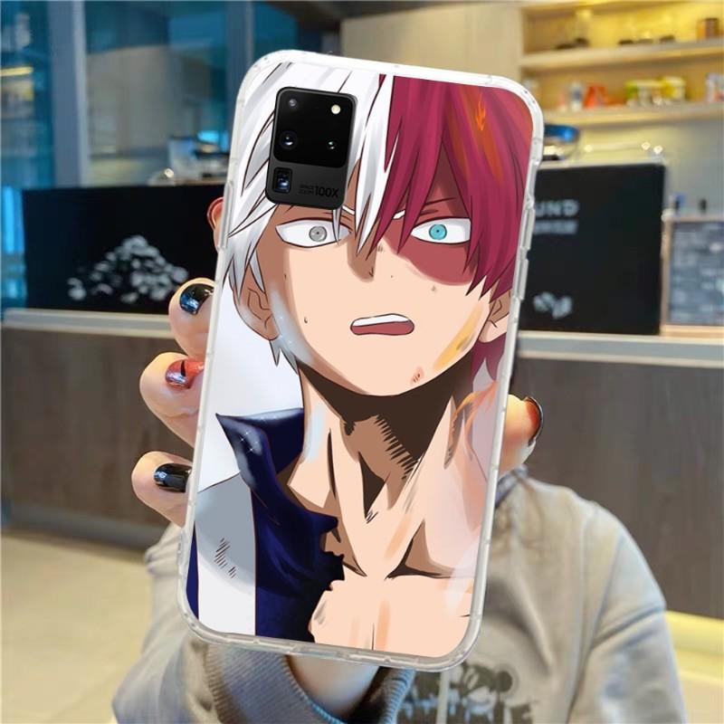 Shoto Todoroki Phone Case For Samsung Galaxy S10 S21 S22 Plus Ultra A91 A51 A21S A12 Transparent Phone Cover