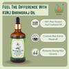 KUNJ Bhringraj Oil (Eclipta Prostrata) 100ML - 100% Pure & Natural Cold Pressed Ayurvedic Hair Oil for Faster Hair Growth, Stronger Roots & Hair Fa