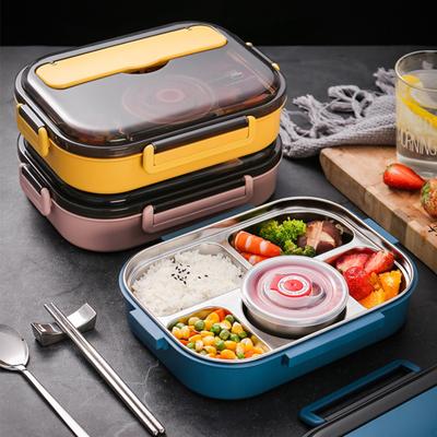 1 zestaw Bento Box Szczelny, lekki, dwuwarstwowy pojemnik na lunch o dużej pojemności