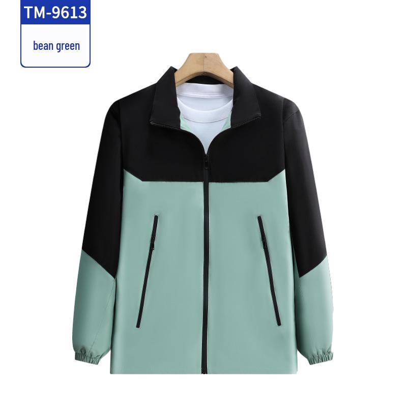 Custom Cultural Windbreaker: Color-Blocked Stand-Up Collar Jacket