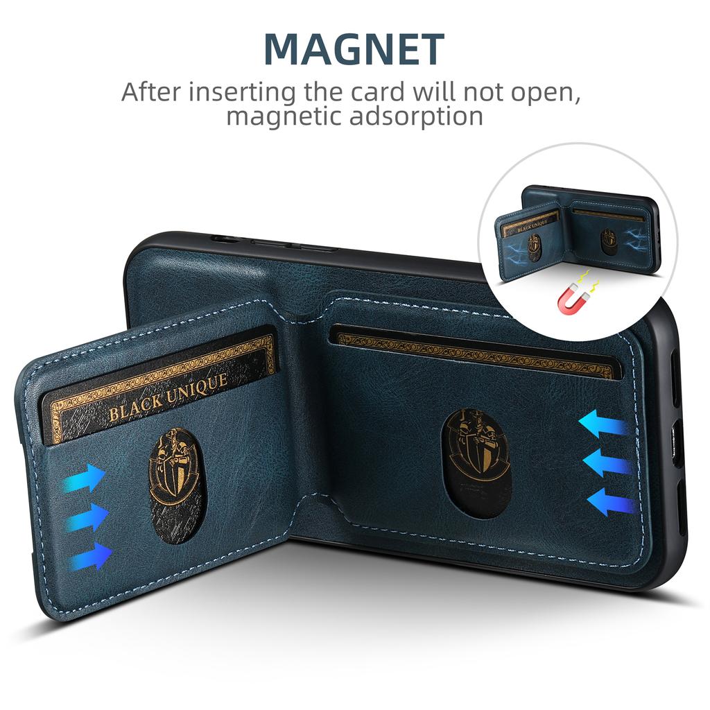 SUTENI Luxury Leather Card Holder Phone Case Wallet Kickstand Cover For iPhone 16 15 14 13 12 11 Pro Plus Max X Xs XR
