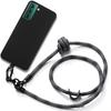 Protective Case - BOOLING - Samsung Galaxy S21 FE - Silicone - Shockproof - Gray Lanyard
