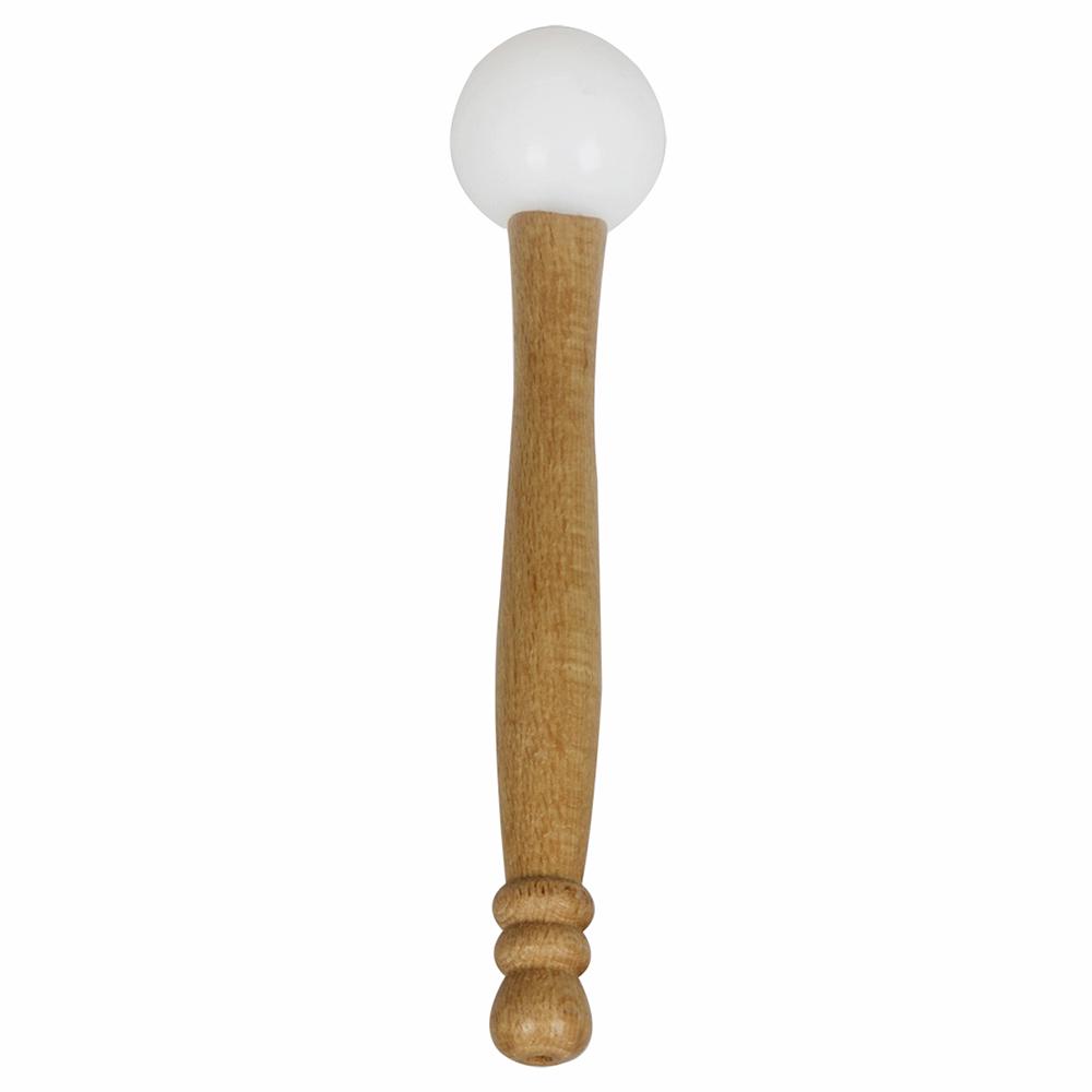 Rubber Mallet Stick Beater for Crystal Singing Bowl Wooden Handle Professional Sound Bowl Striker with Rubber Ring