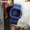 CASIO G-SHOC series 200 meters waterproof Quartz resin strap men's watch black dial DW-5600BBM-2 blue