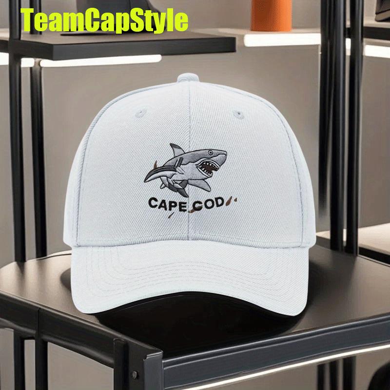 Shark Cod Printing Baseball Cap Polyester Outdoor Breathable Unisex Adults Adjustable Cap