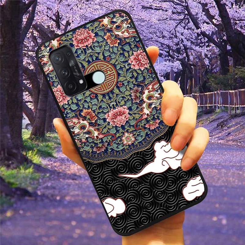 For OPPO Reno 5A 3A 7A Case 3D Relief Cartoon Silicone Back Cover for Oppo Reno7 A Reno3A Reno5A Cases Emboss Soft Cute A54 5G