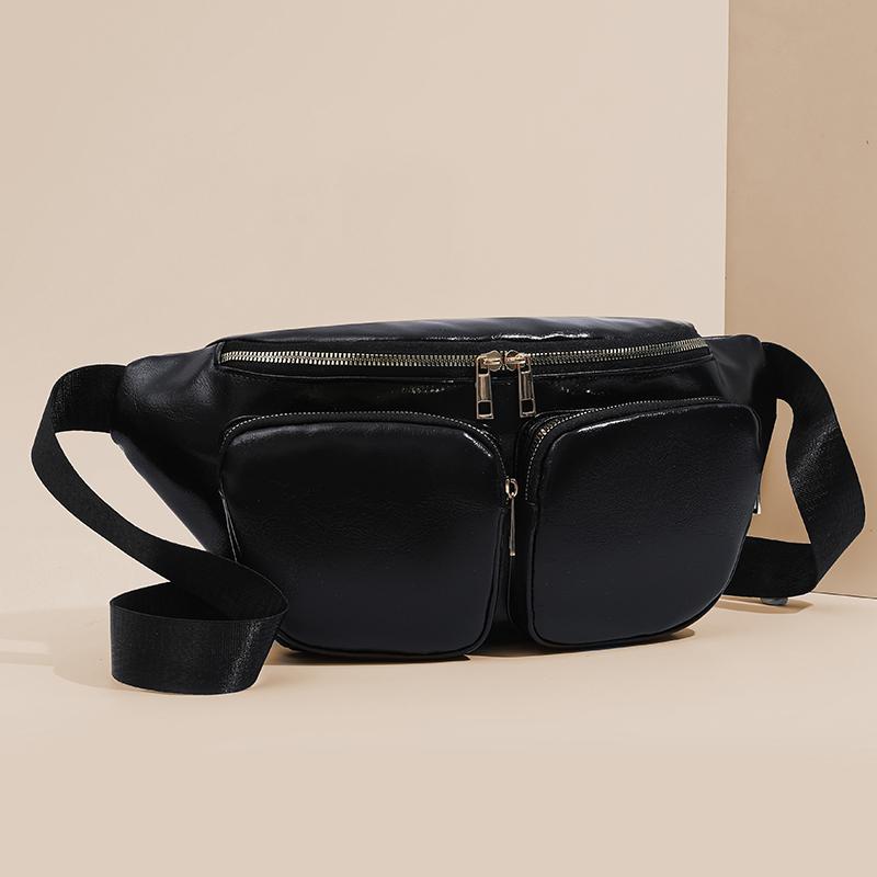 Waist Bag Women's Chest Bag Soft Leather Shoulder Crossbody Bag