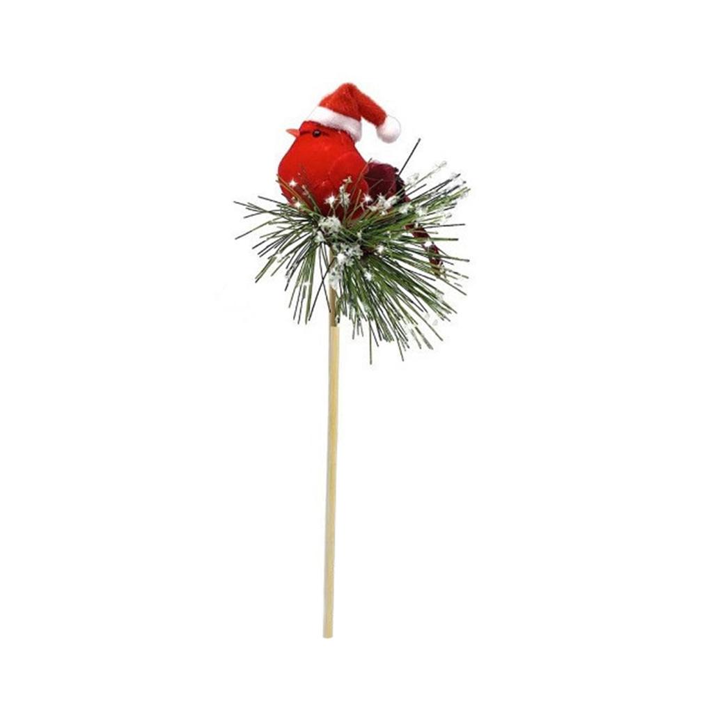 6 Pcs Red Artificial Cardinal Birds Xmas Artificial Feathered Red Cardinal Birds Ornament