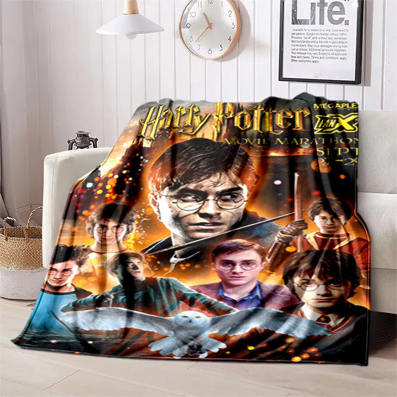 1PC science fiction themed Harry Potter printed blanket, all season lightweight home office outdoor nap multifunctional blanket