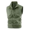 Men's Lightweight Softshell Vest with Zipper Pockets Windproof Sleeveless Jacket for Hiking Golf Outdoor Outwear Windbreaker