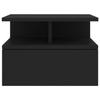 VidaXL Tables de chevet flottantes 2 pcs Noir Bois d'ingénierie 800408