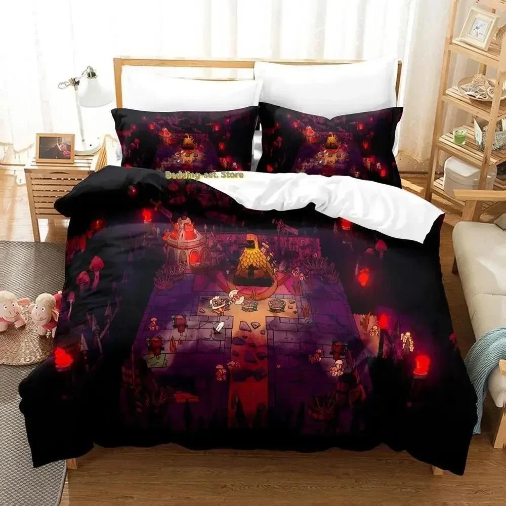 Cult Of The Lamb Bedding Set Single Twin Full Queen King Size Bed Adult Kid Bedroom Duvetcover 3D Print Anime Bed Sheet