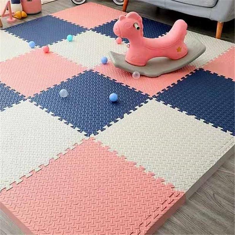 10 ks 30x30cm Extra silná voděodolná pěnová podlahová hrací podložka Protiskluzová bezpečnostní puzzle podložka Dekorace obývacího pokoje ložnice Sestavitelné koberce
