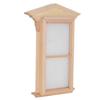 1:12 Dollhouse Wooden Unpainted Steepletop Door Window Miniature Decoration Accessories
