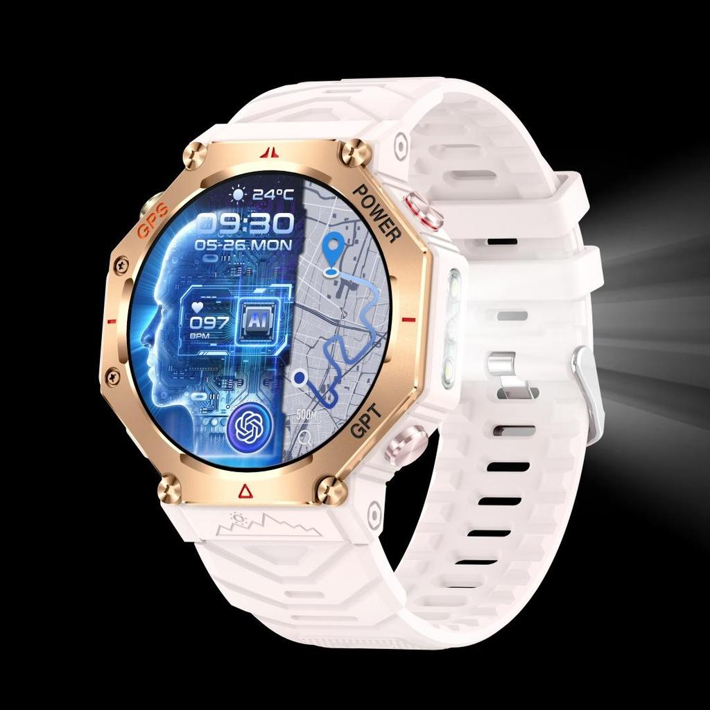 Rainbuvvy KC91 GPS Smart Bracelet 1.39inch TFT 360x360 BLE5.3 GPT 3ATM Waterdicht 530mAh Bluetooth Bellen Zaklamp Android Smartwatch