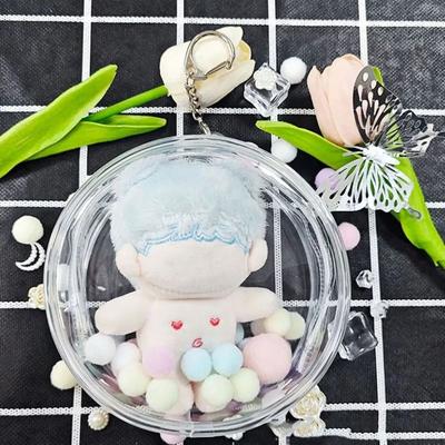 10cm Doll Clear Outdoor Doll Bag Multicolor Outdoor Doll Display Bag  DIY Keychain