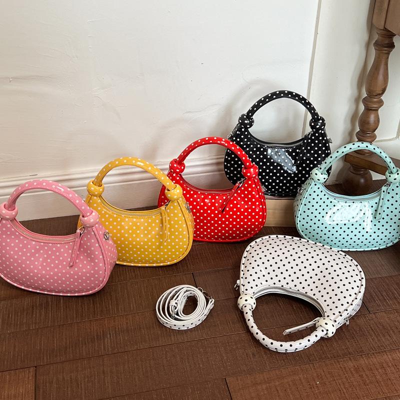 Borsa a Pois Piccola, Borsa Quadrata Piccola alla Moda a Tracolla, Borsa a Mano a Forma di Ravioli