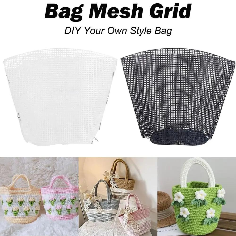 Handtaschenzubehör Plastiktüte Netzgitter Langlebig Schwarz Weiß Netzstoff Acrylgarn Basteln Stricken