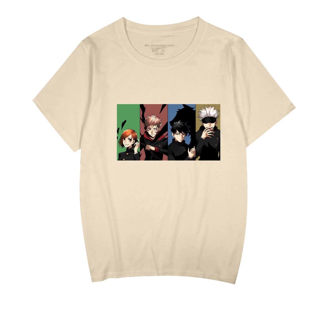 Jujutsu Kaisen Anime T Shirt Men Women Crewneck Short Sleeve Tee Streetwear T-shirt New Cartoon Clothes Tops
