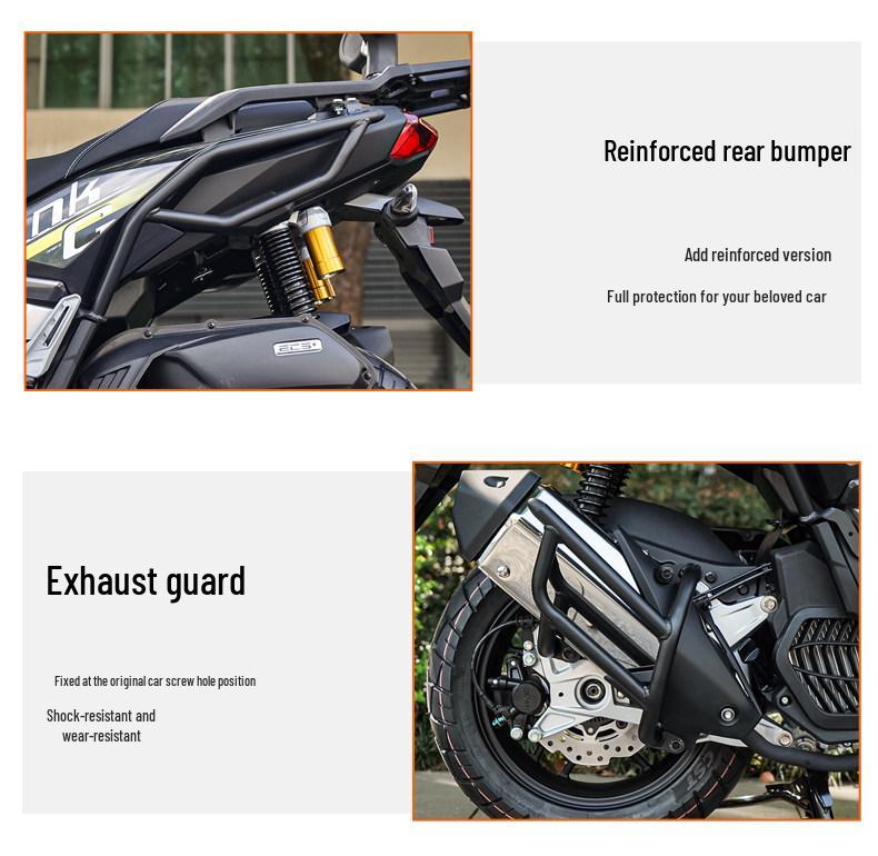 Kymco DINKG150 Anti-Fall Front/Rear Bumper, Exhaust Pipe Guard, Comfort Backrest Modified Accessories