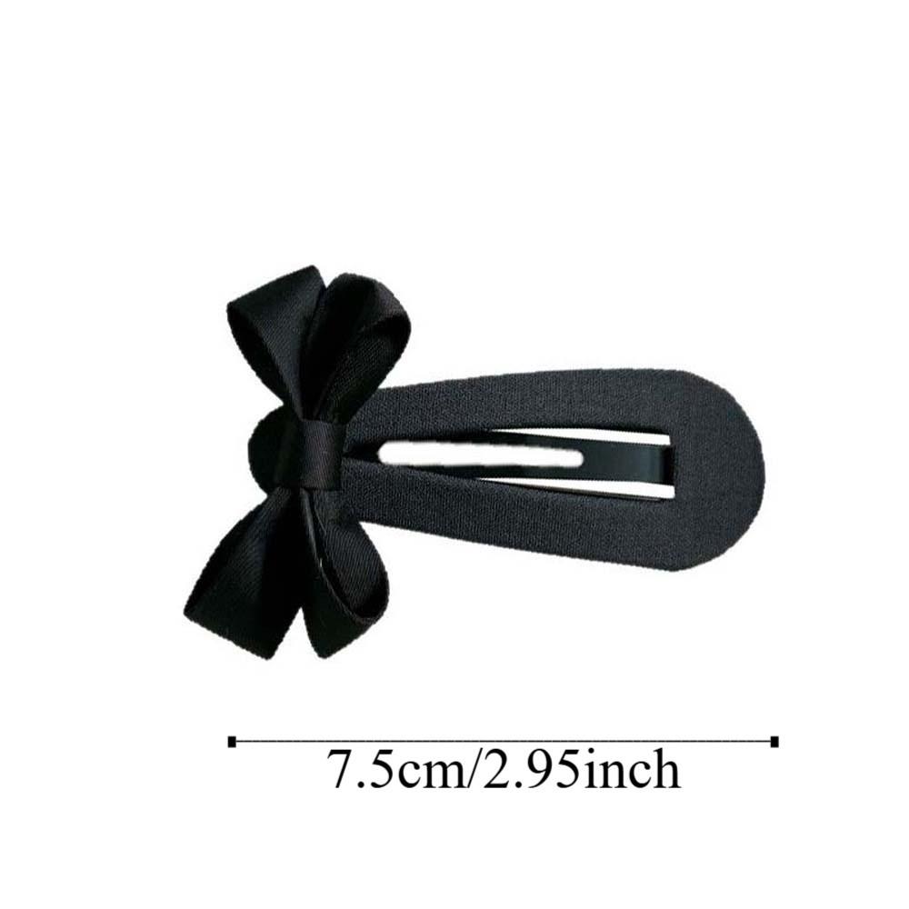 Haarspange für Pony Polyester Schleife Haarspange Legierung Elegante Karomuster Schleife Haarnadel Einfarbige High-End Koreanische Haarspangen Damen