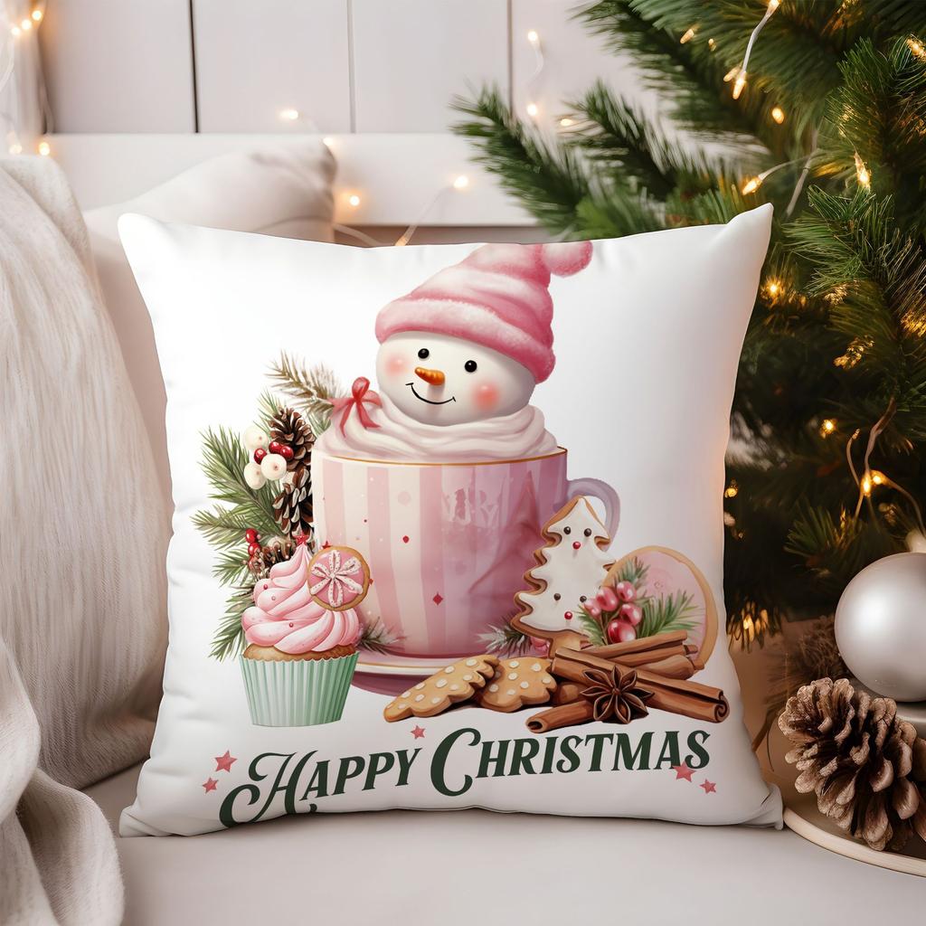 Popular Christmas Pillowcase Office Seat Cushion Home Bedside Pillowcase