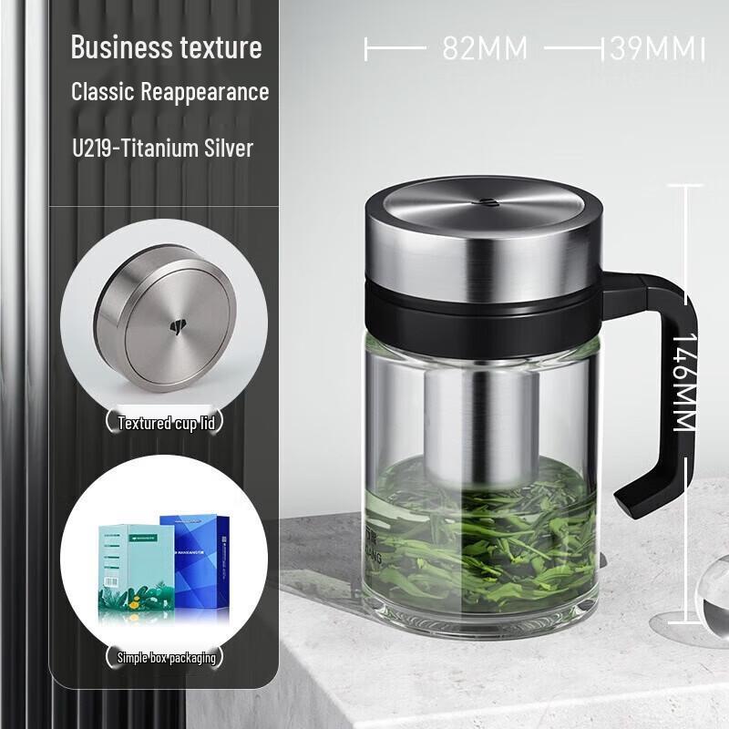 WANXIANG High Borosilicate Glass Mug with Handle