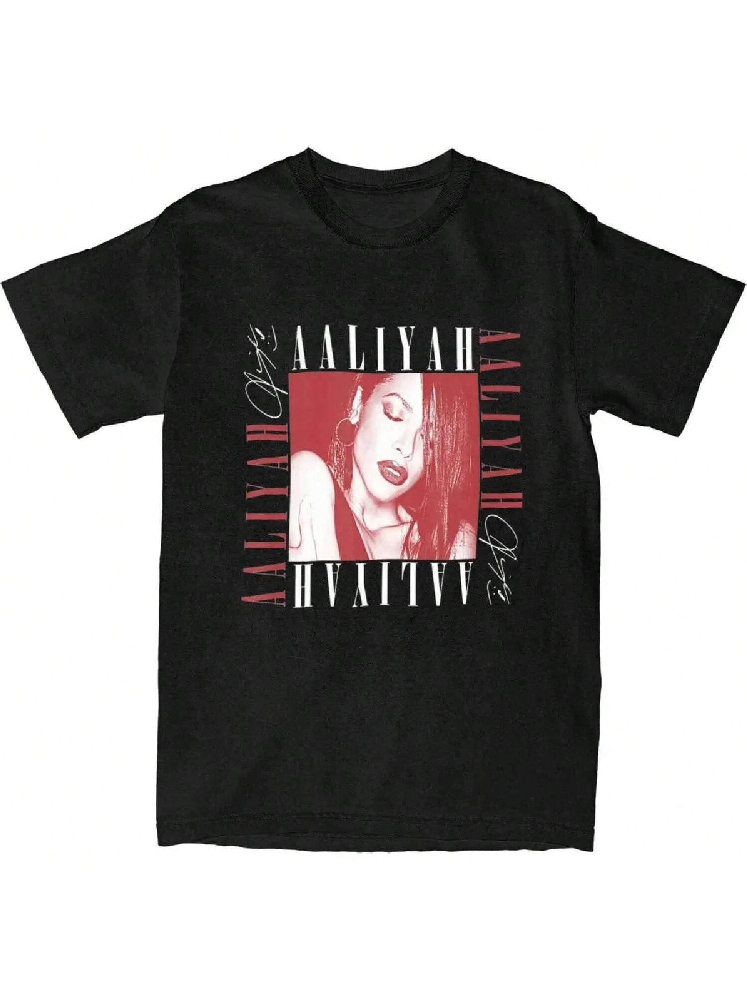 

Aaliyahs Logo T-Shirt Adult Vintage Singer Music Vintage 100% Cotton T Shirts Summer O Neck Hipster Tee Casual Oversized Clothes XXXXXL