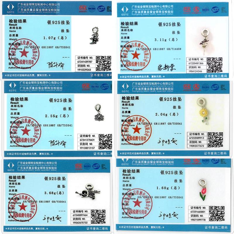 Flower Decorative Charms Bead Elements Authentic Genuine Copper Lotus Tulip Rose Carnation Pendant Piece Suitable For Bracelets Women Jewelry