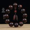 Zambia Blood Sandalwood Beads Bracelet: High-Density Small-Leaf Red Sandalwood with Gold Star Design, Prayer Beads.