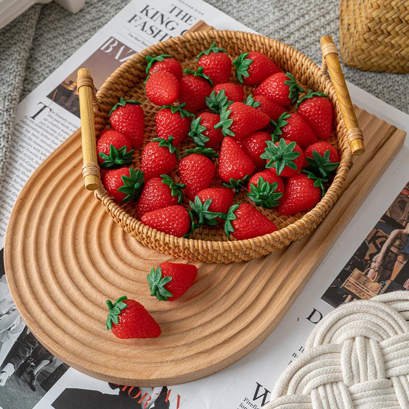 Simulation Strawberry Fake Fruit Food Model Ornament Craft Photography props Wedding Party Home Decor