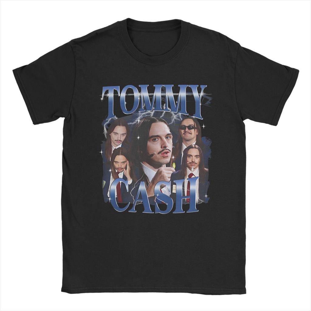 Classic Sillhouette Tommy Cash Espresso Eurovisions 2025 T Shirt for Men Hipster T-Shirt Crew Neck  Tees Short Sleeve Clothing