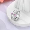 Women Rings 925 Silver Luxury Stackable Ring Original Design Zircon Finger Rings High Quality Wedding Jewelry Gift
