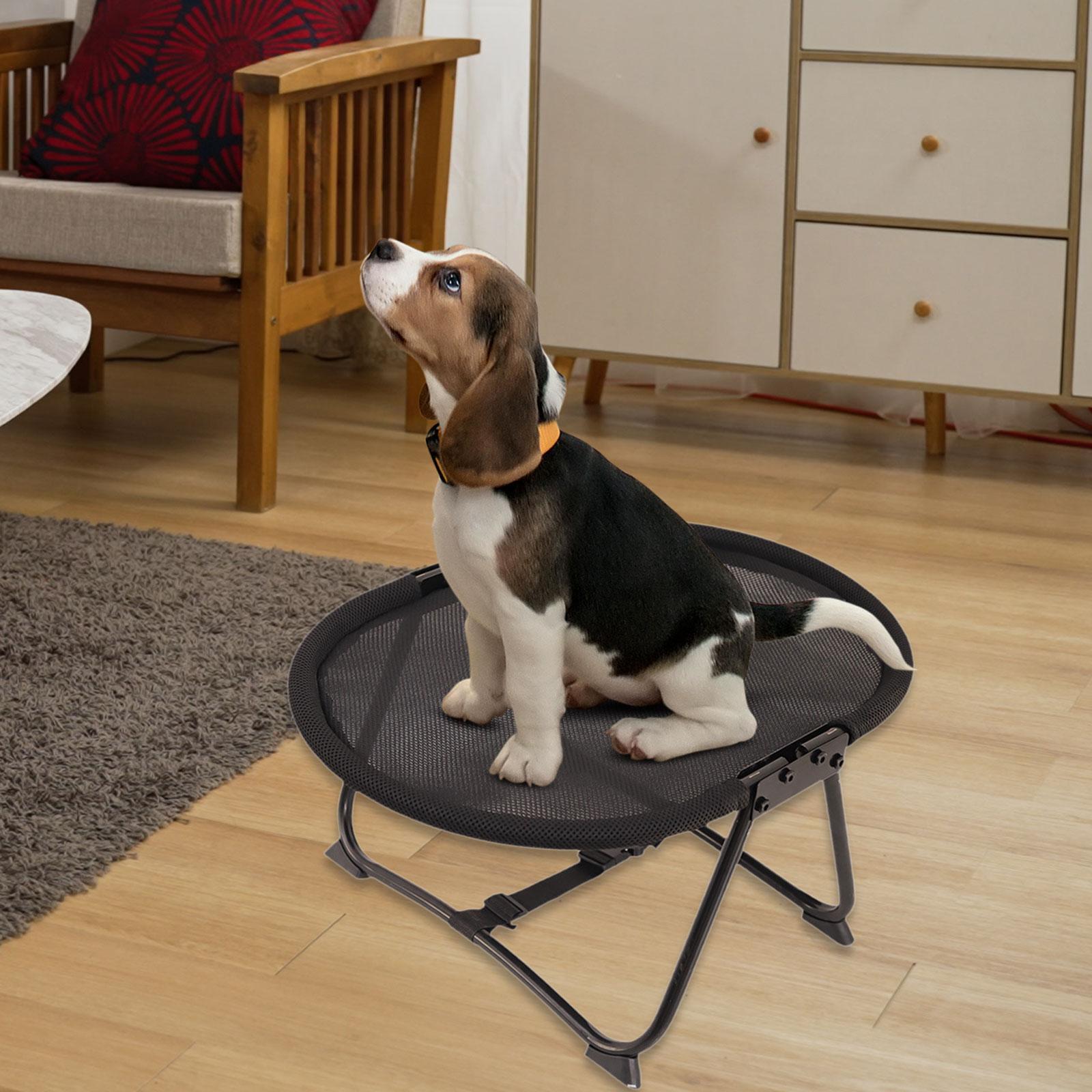 Foldable Elevated Pet Bed Durable Iron Frame Portable Dog Cot Indoor Outdoor Puppy Sleeping Bed Gift