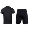 Under Armour Solid Color Comfortable Pullover Short Sleeve Polo Shirt Elastic Waist Shorts Casual Sports Set Men Sets Black 23500507-001+22500214-001